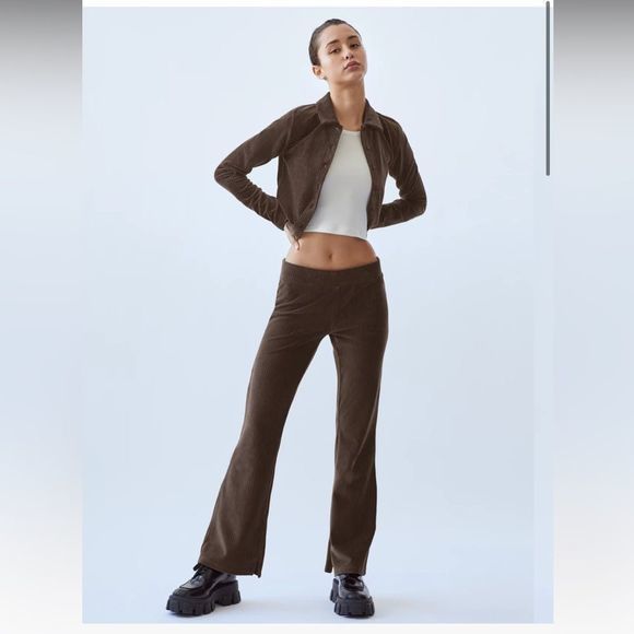 Sunday Best Otis Flared Velour‎ Pink Pant - Picture 2 of 10